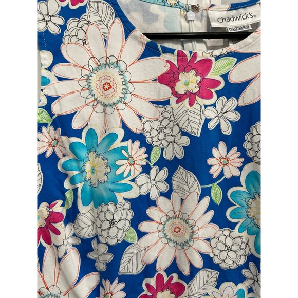 Chadwicks Womens Multicolor Floral Sleeveless Dress SZ 16 - Picture 4 of 8